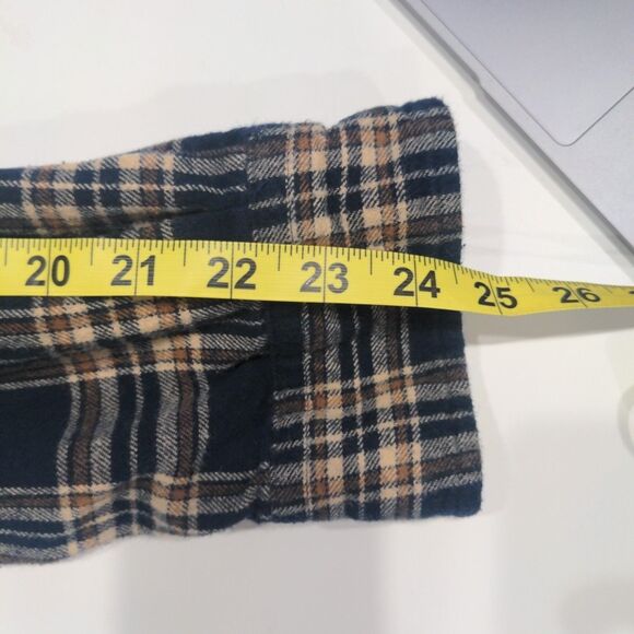 Red Head Brand Mens Button Up LS Flannel Size L Navy Outdoors Casual Bass Pro - Picture 12 of 12